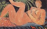 Henri Matisse Nude with Heel on her Knee (Reclining Nude) (mk35) oil painting